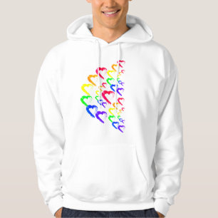 Moletom Hoodie Rainbow Hearts