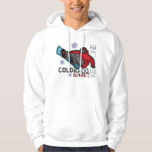 Moletom Hoodie trapezóide do snowboarder de Colorado das