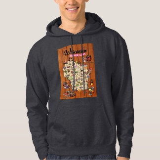 Moletom Hoodie Unisex - Mapa do Clube de Apoio de Wisconsi