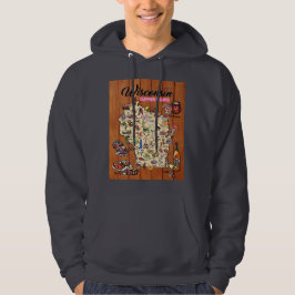 Moletom Hoodie Unisex - Mapa do Clube de Apoio de Wisconsi