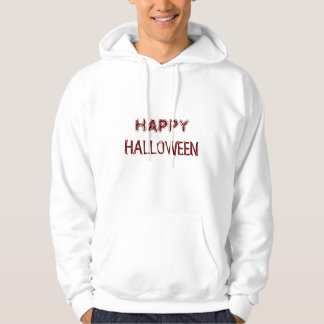 Moletom Hoodie White Happy Halloween trick para os tratame