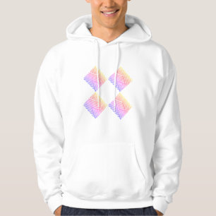 Moletom Hoodies branco e rosado