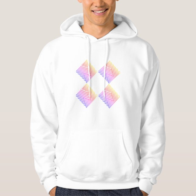 Moletom Hoodies branco e rosado (Frente)