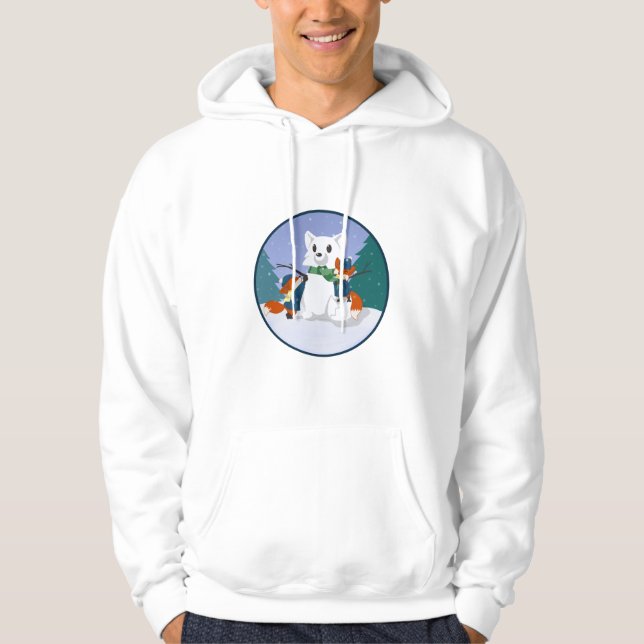 Moletom Hoodies do dia da neve de Kitsune (Frente)