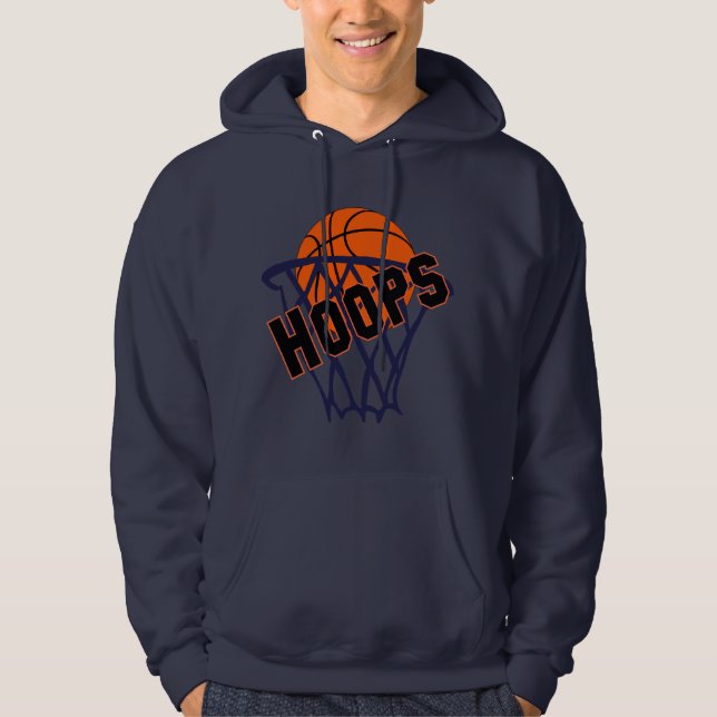 Moletom Hoops Basquete e Hoodie Homens da Rede (Frente)