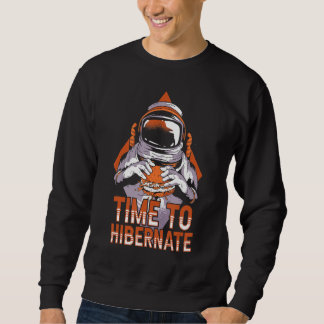 Moletom Hora De Hibernar Astronauta Engraçado Relaxa Hib