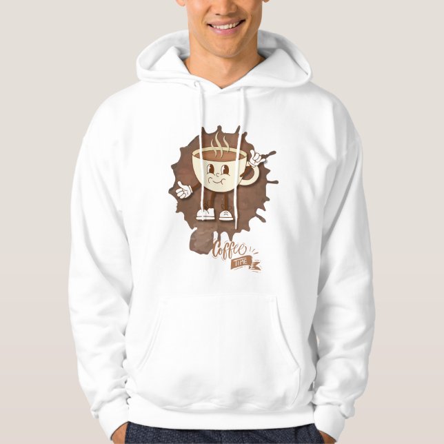 Moletom **Hora do Café – Xícara Sorridente com Vapor  (Frente)
