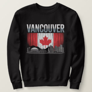 Moletom Horizonte de Vancouver Canadá Bandeira e Montanh