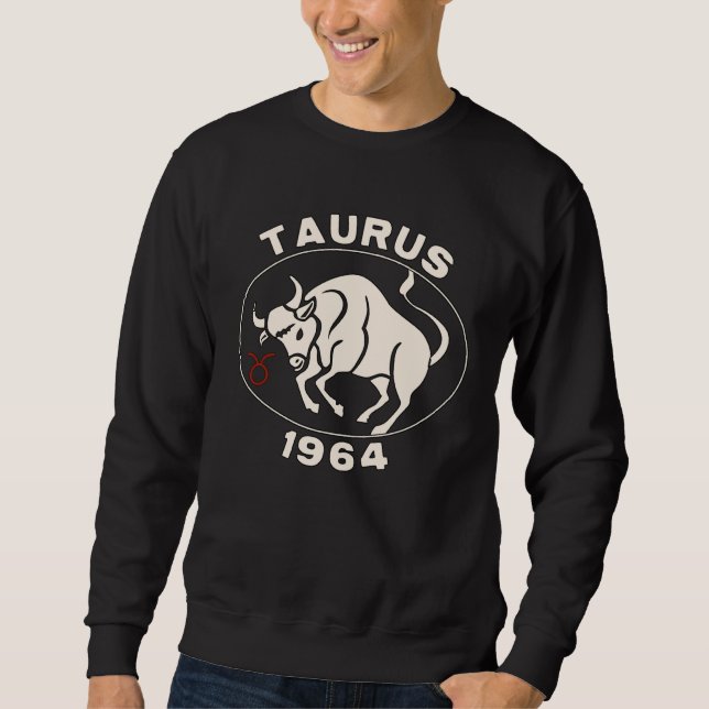 Moletom Horoscope Zodiac Sign Bull Taurus 1964 (Frente)