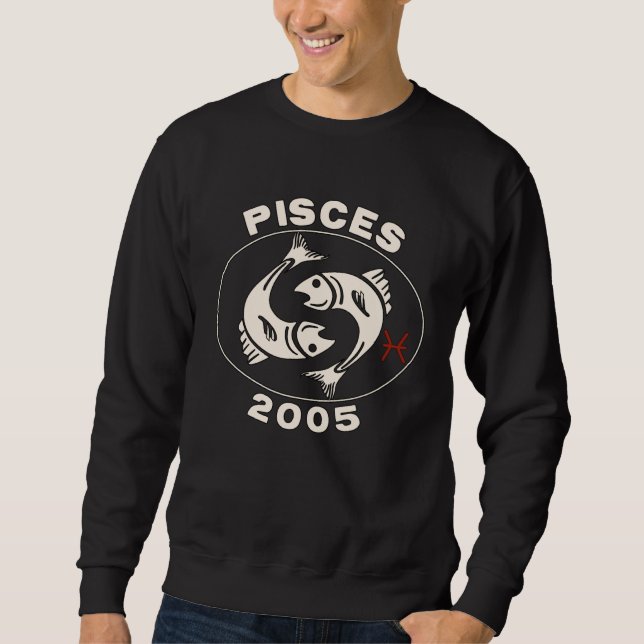 Moletom Horoscope Zodiac Sign Fish Pisces 2005 (Frente)