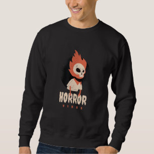 Moletom Horror Vibes Flaming Skull