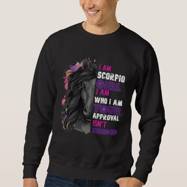 Moletom Horse Lover I Am Scorpio Girl Loves Riding Equestr (Frente)