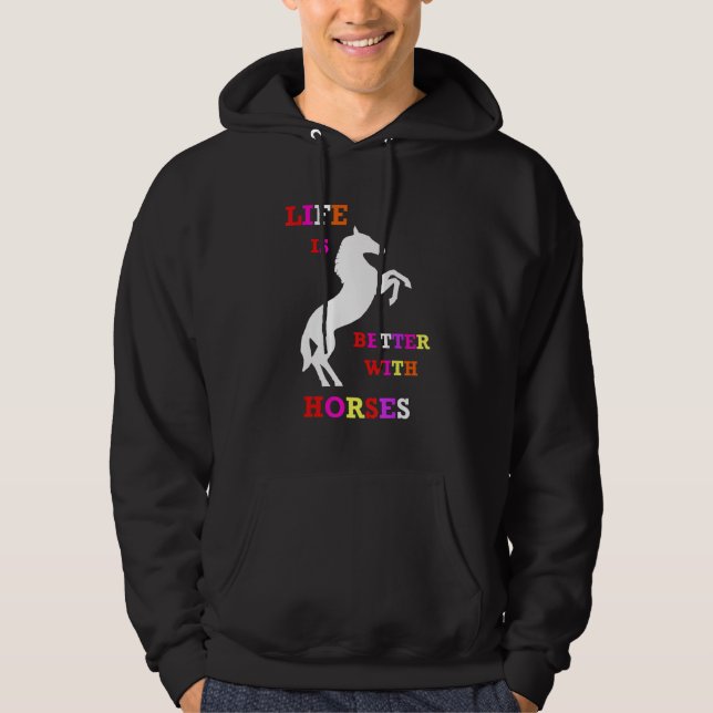 Moletom Horse Owner Life Horses Horseback Riding Woman Equ (Frente)