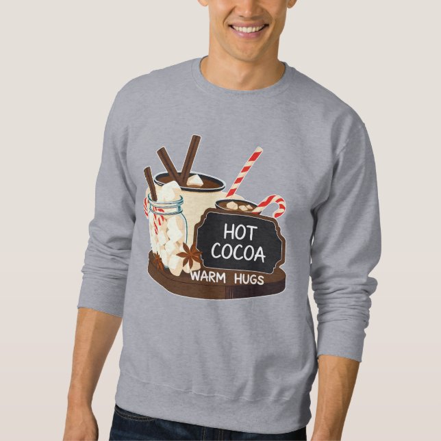 Moletom Hot Cocoa Warm Hugs (1) Retro Christmas Art (Frente)
