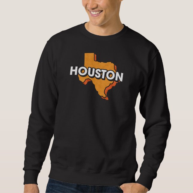 Moletom Houston Map Design para orgulhoso Houstónia (Frente)