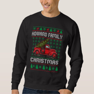Moletom Howard Family Ugly Christmas Sweater Red Truck Xm