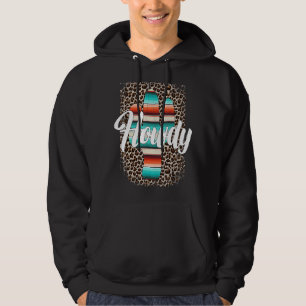 Moletom HOWDY Leopard Cactus Serape Cactus impressão Turqu