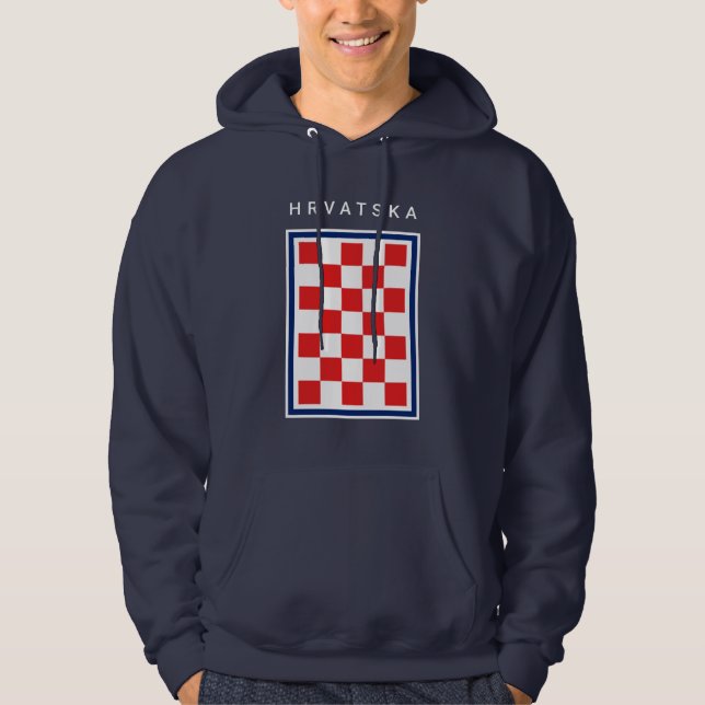 Moletom Hrvatska Checker Azul Fronteira (Frente)