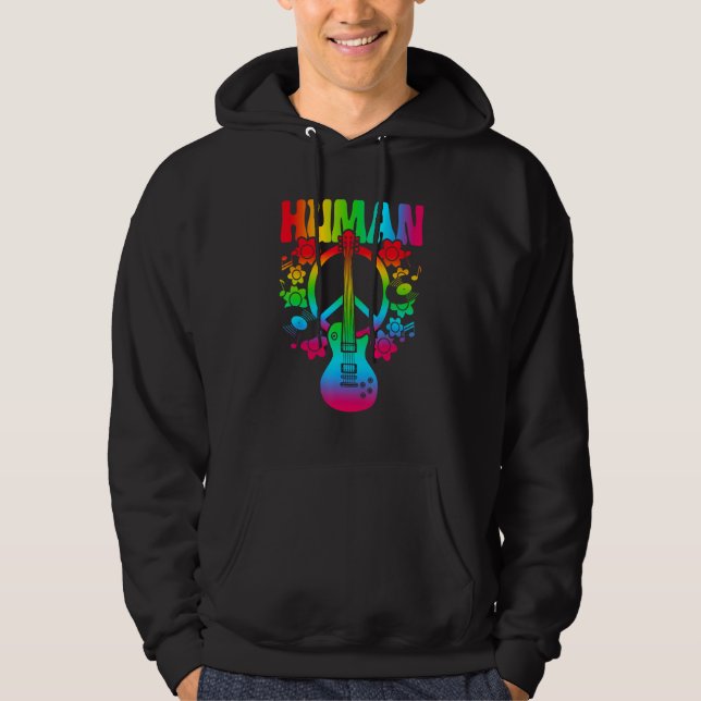 Moletom HUMAN Rainbow LGBT Flag Gay Pride Month Lesbian 9 (Frente)