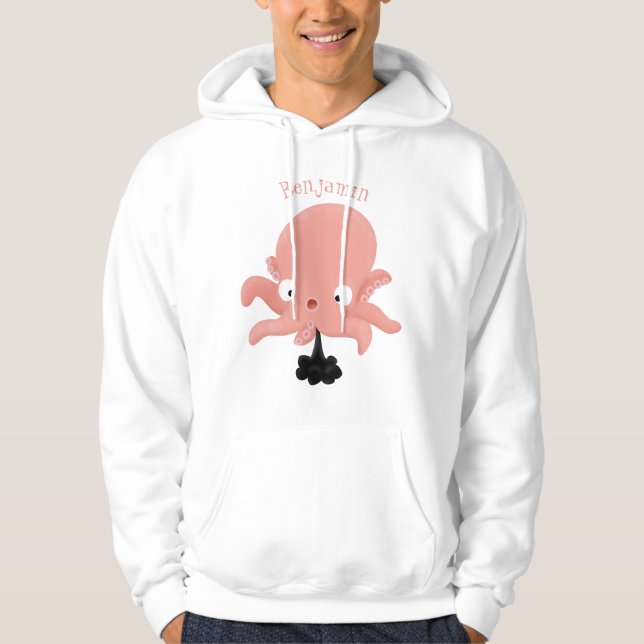 Moletom Humor animado de polvo de bebê rosa e bonito (Frente)
