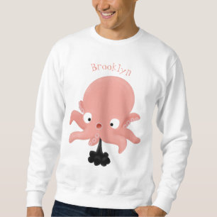 Moletom Humor animado de polvo de bebê rosa e bonito