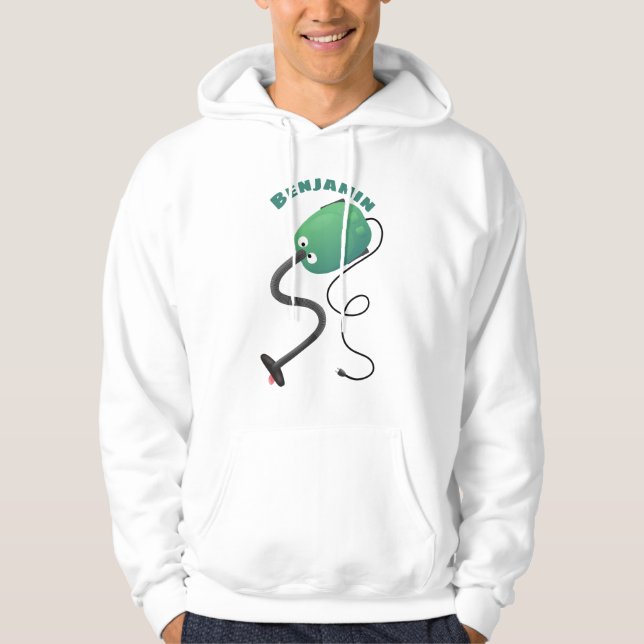 Moletom Humor de desenho animado de aspirador (Frente)