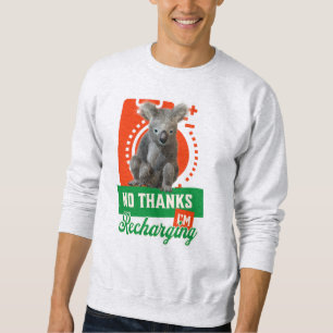 Moletom Humor de Koala Introvertido Recarregando o Humor