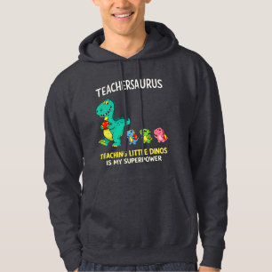Moletom Humor de professor Teachersaurus com pequenos dino