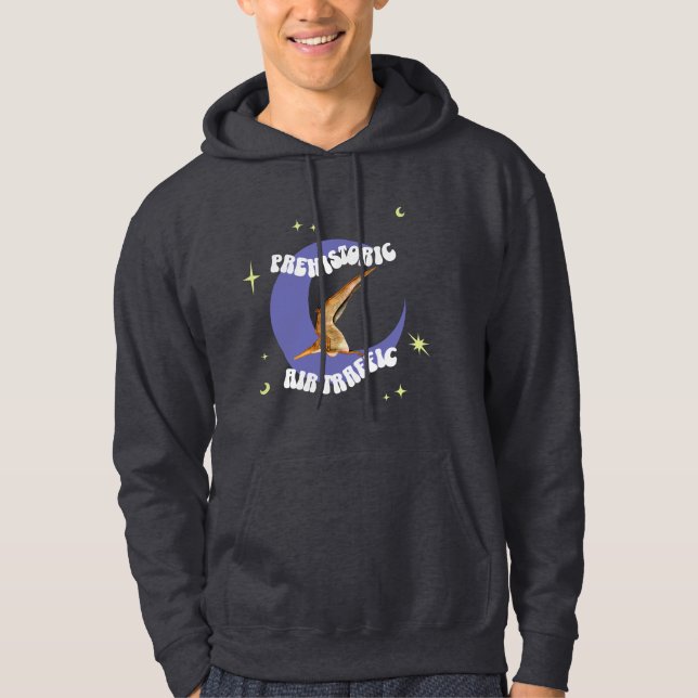 Moletom Humor de Pterodáctilo da Lua de Aviação Engraçado (Frente)