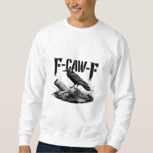 Moletom Humor Engraçado Caw F Gótico Corvo Estético