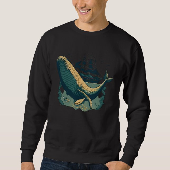 Moletom Humpback Whale Marine Conservation Ocean Environme (Frente)
