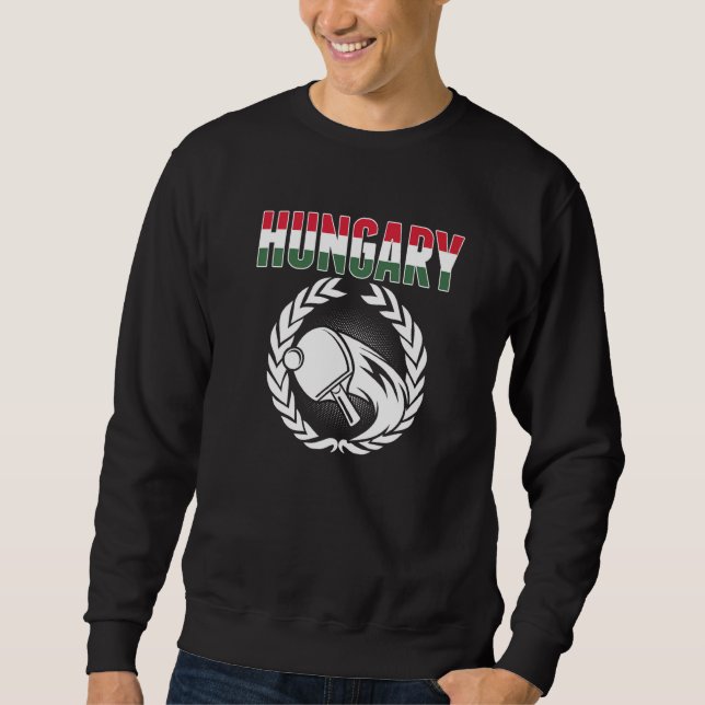 Moletom Hungary Table Tennis   Hungarian Ping Pong Support (Frente)