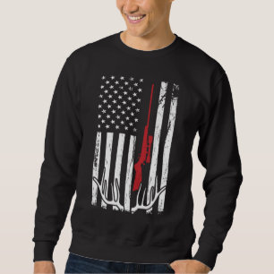 Moletom Hunter American Flag USA Hunting Deer Gift
