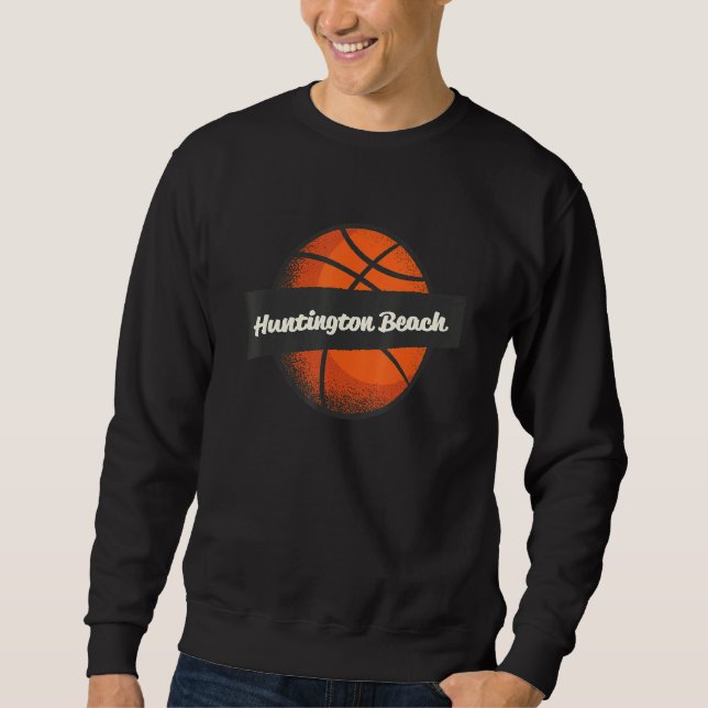 Moletom Huntington Beach Hometown Basketball Player Sports (Frente)
