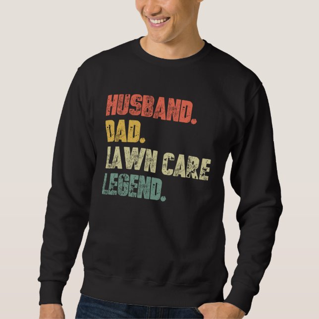 Moletom Husband Dad Lawn Care Legend   Father Landscaping  (Frente)