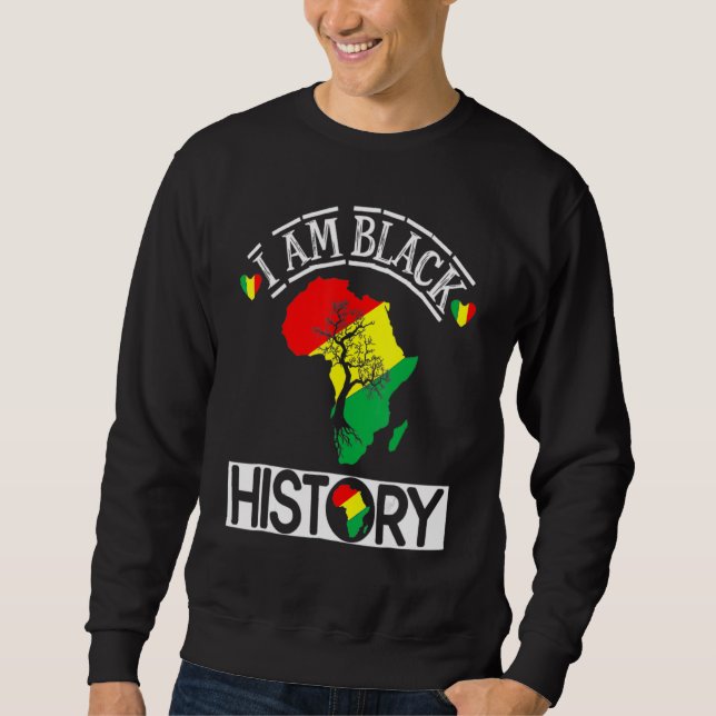 Moletom I Am Black History Month African Map American Cele (Frente)