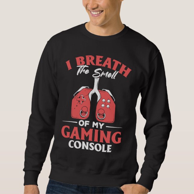 Moletom I Breath The Smell Of My Gaming Console  Gaming (Frente)