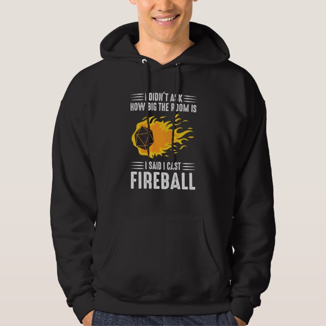 Moletom I Cast Fireball Wizard Sorcerer Dm Ttrpg (Frente)