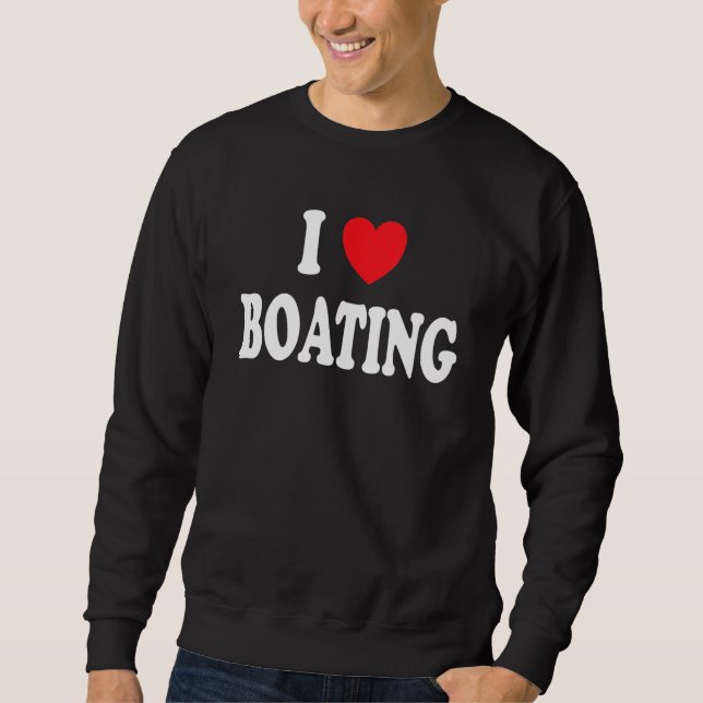 Moletom I Heart Boating Retro Boating (Frente)