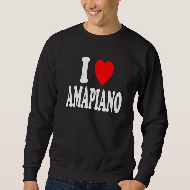 Moletom I Heart Love Amapiano South Africa Music Piano (Frente)