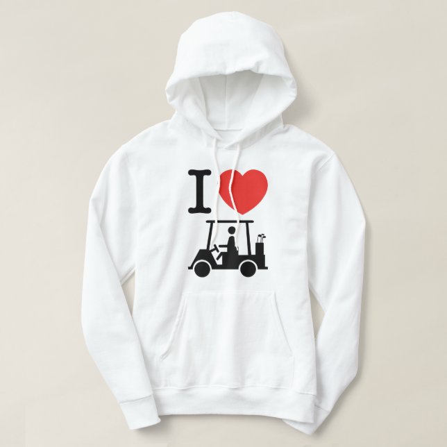 Moletom I Heart (Love) Golf Cart (Frente do Design)