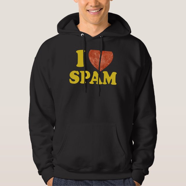 Moletom I Heart Love Spam Canning Cooky Pork Comida Spam (Frente)