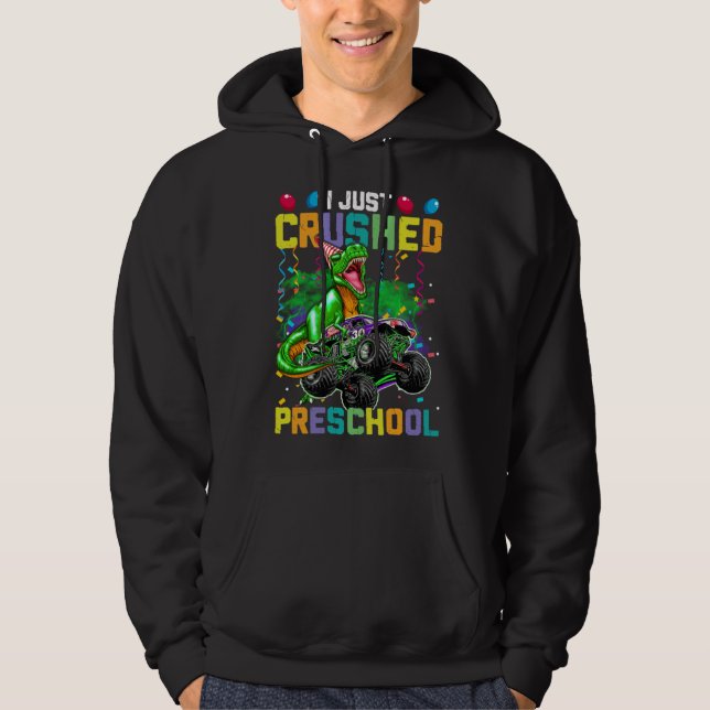 Moletom I Just Crushed PreSchool Dinosaur Boys Kids Monste (Frente)