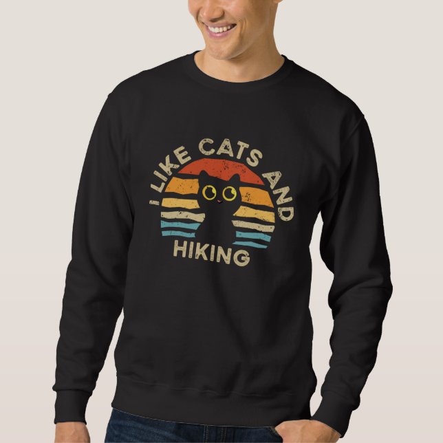 Moletom I Like Cats And Hiking (Frente)