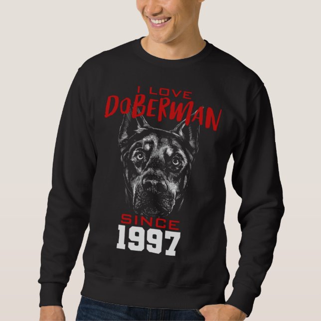 Moletom I love doberman since 1997 (Frente)