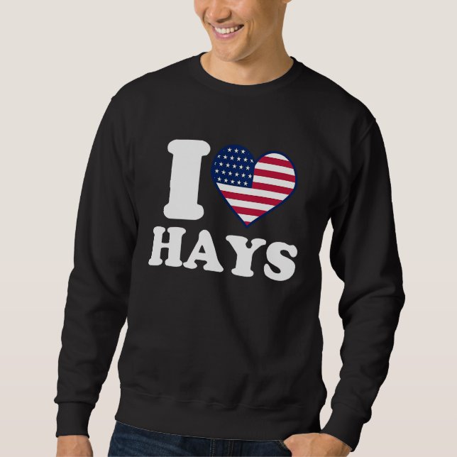 Moletom I love Hays I heart Hays (Frente)