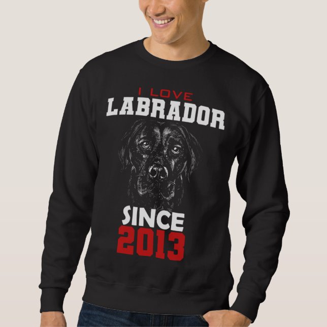Moletom I love labrador since 2013 (Frente)