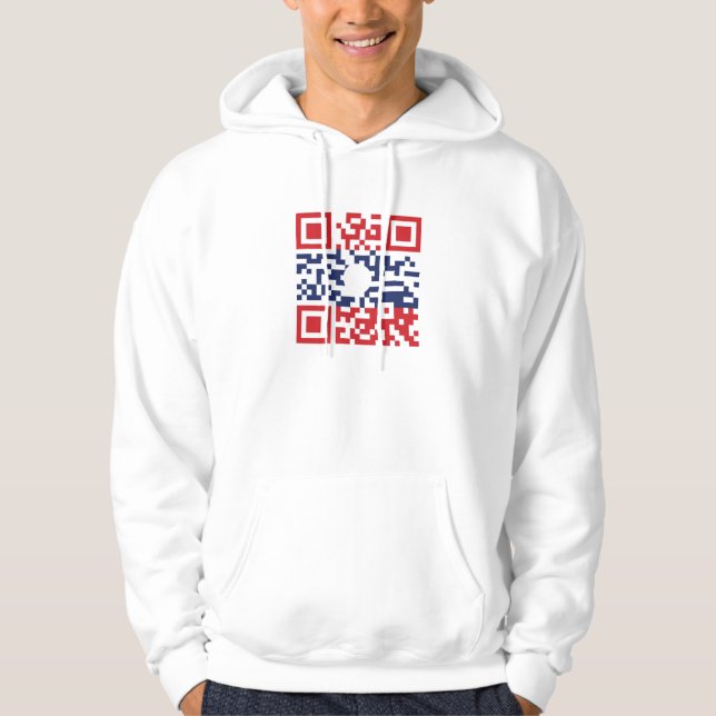 Moletom I Love Laos (Khoy Huk Lao) Flag QR Code | Geek Lao (Frente)
