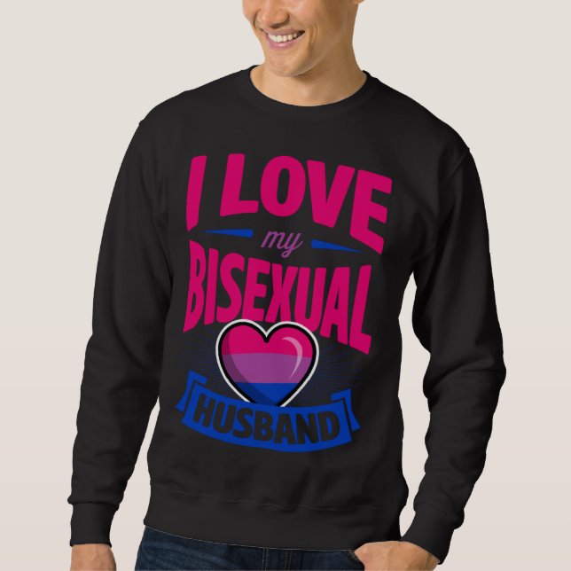 Moletom I Love My Bisexual Husband Cute Bi Pride Anniversa (Frente)