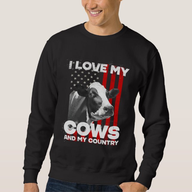 Moletom I love my cows dairy farmer farming     (Frente)